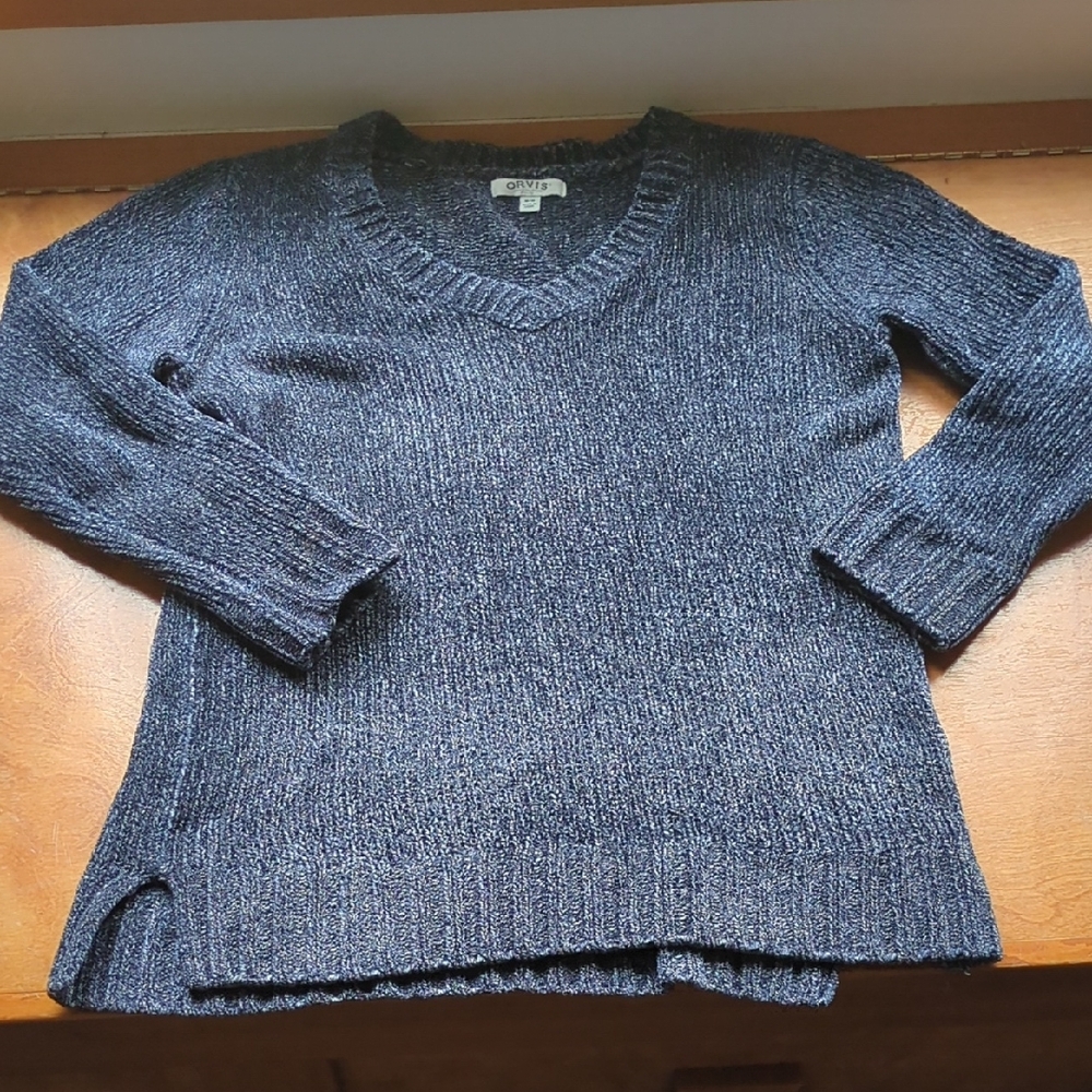 EUC Orvis Blue V-Neck Sweater